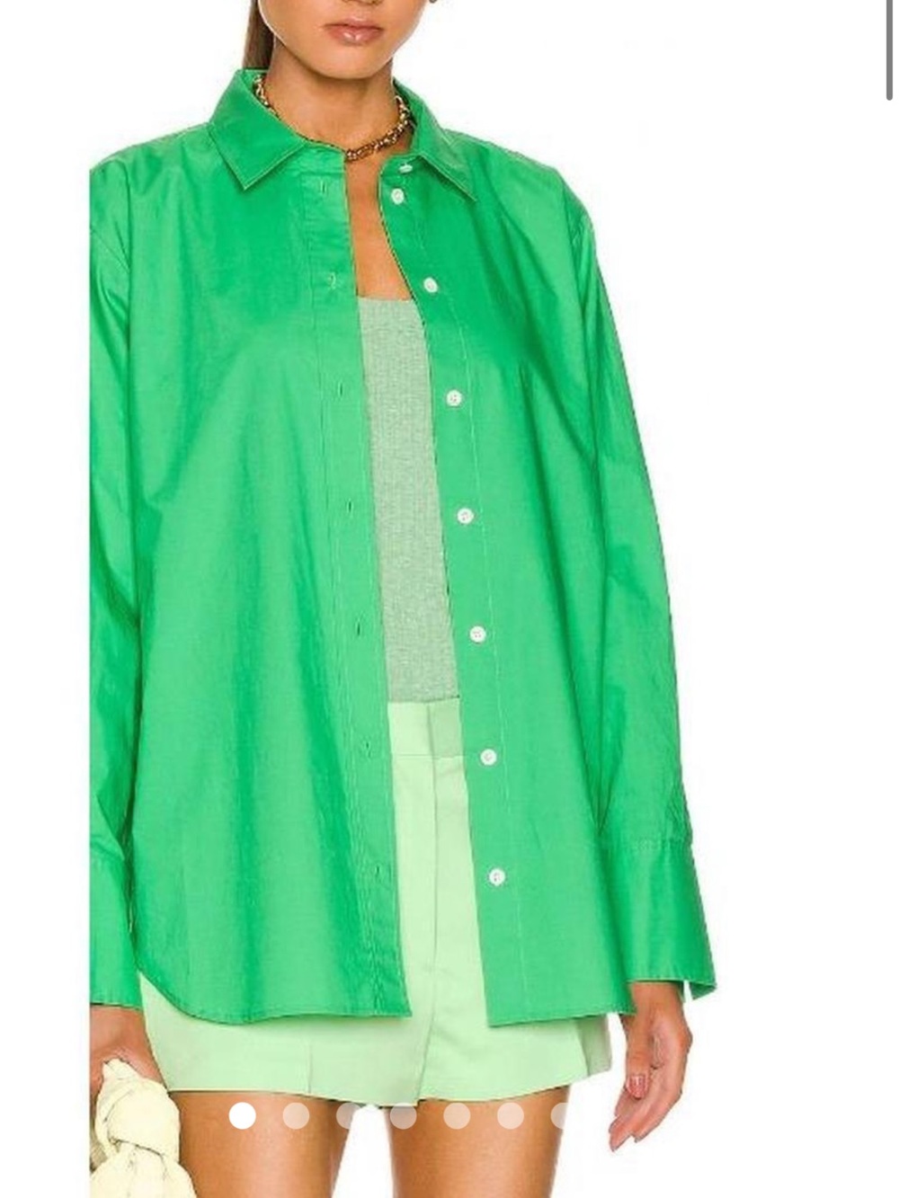 Frame Denim Green Button-Up Shirt